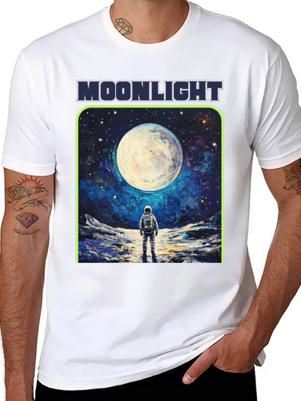 Moonlight Astronaut Graphic T-Shirt