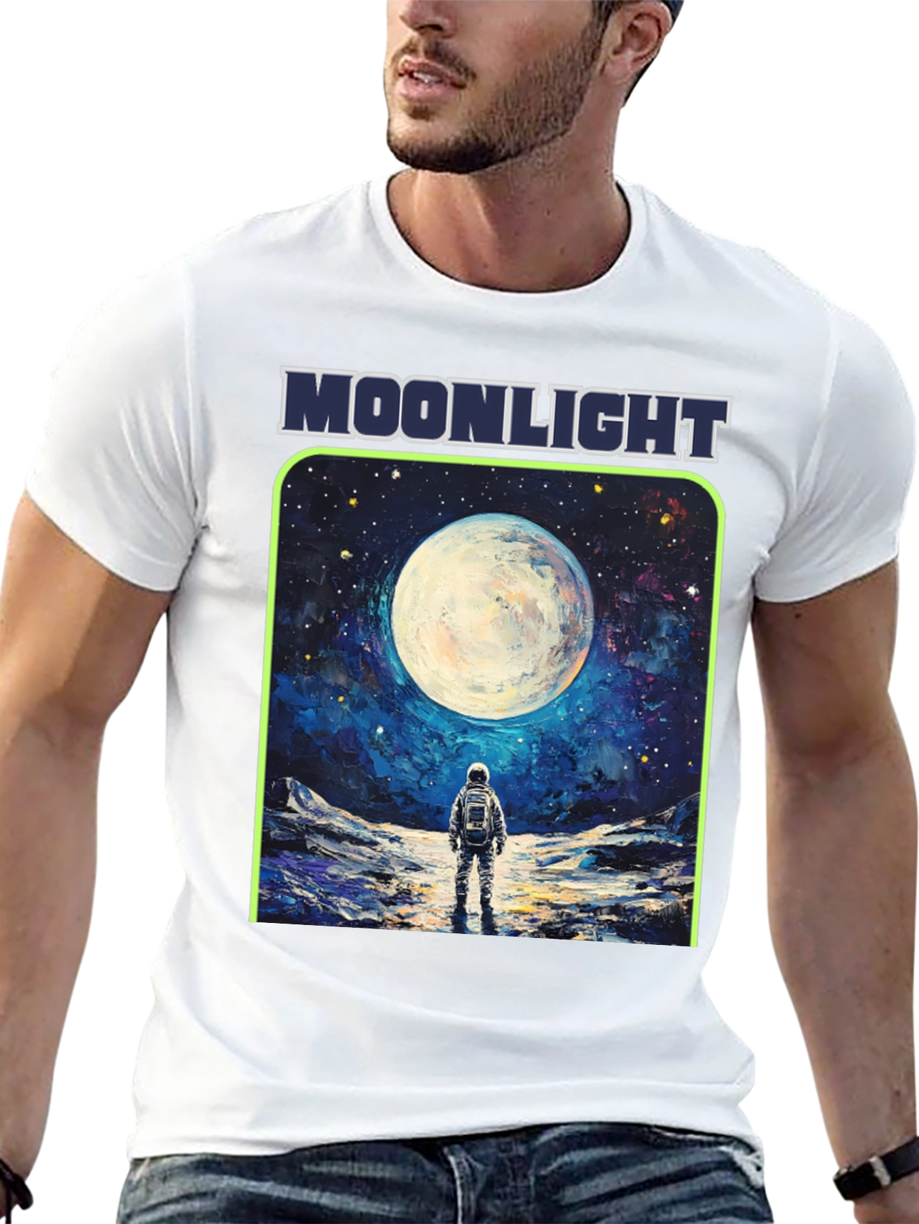 Moonlight Astronaut Graphic T-Shirt
