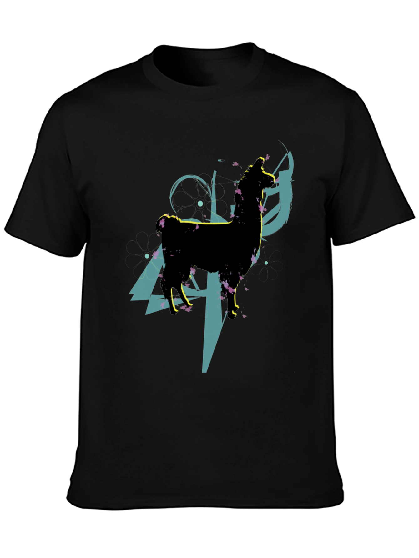Llama Graphic Tee - Abstract Design