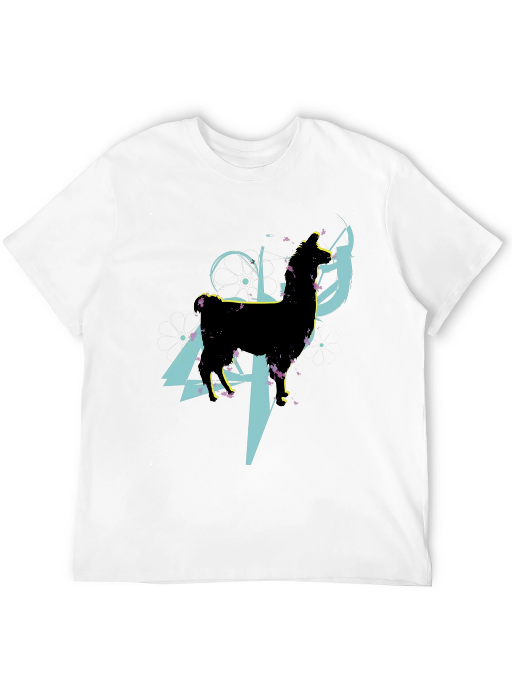 Llama Graphic Tee - Abstract Design