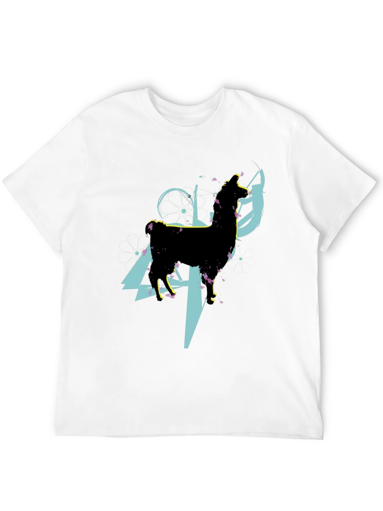 Llama Graphic Tee - Abstract Design