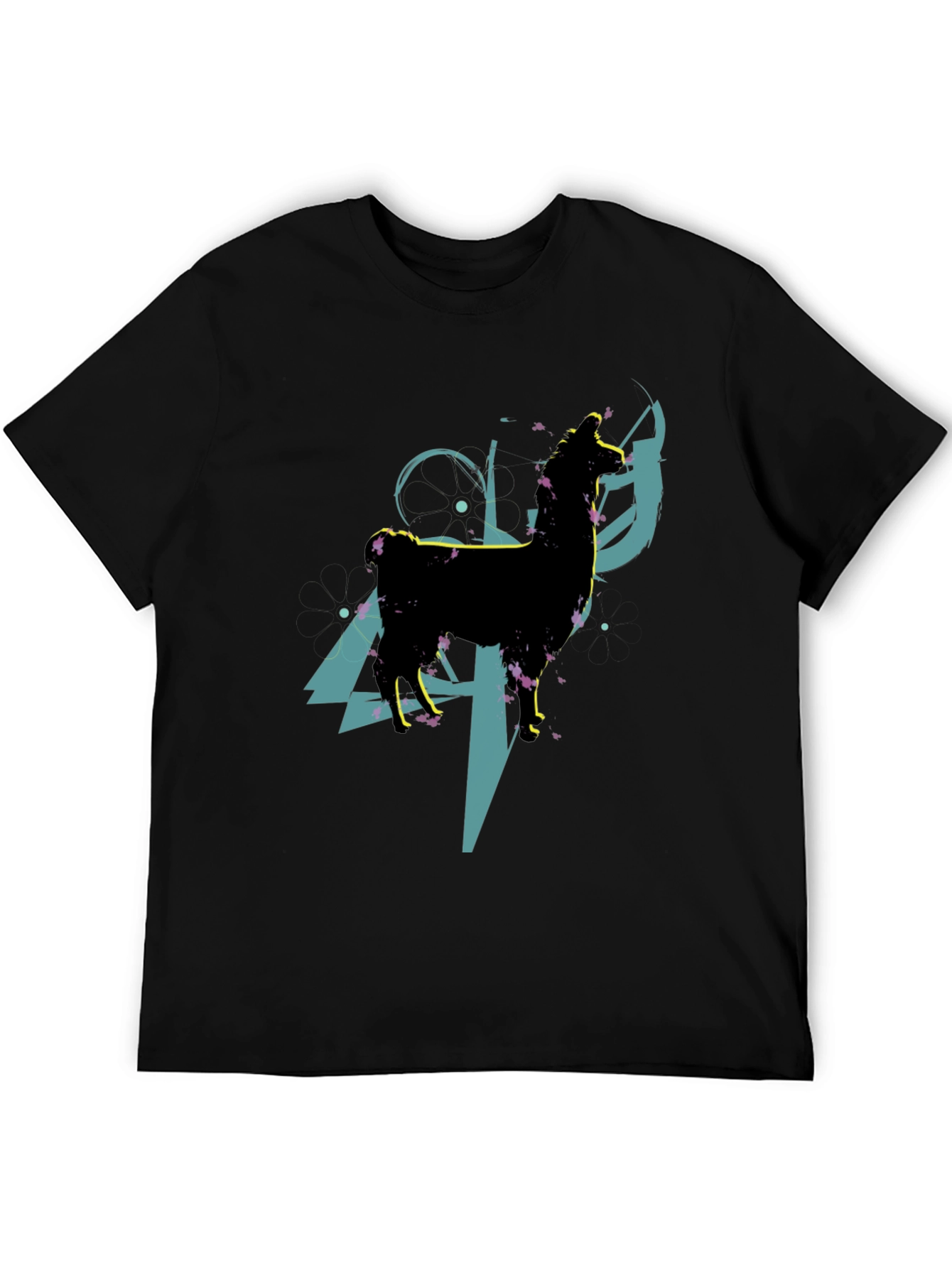 Llama Graphic Tee - Abstract Design