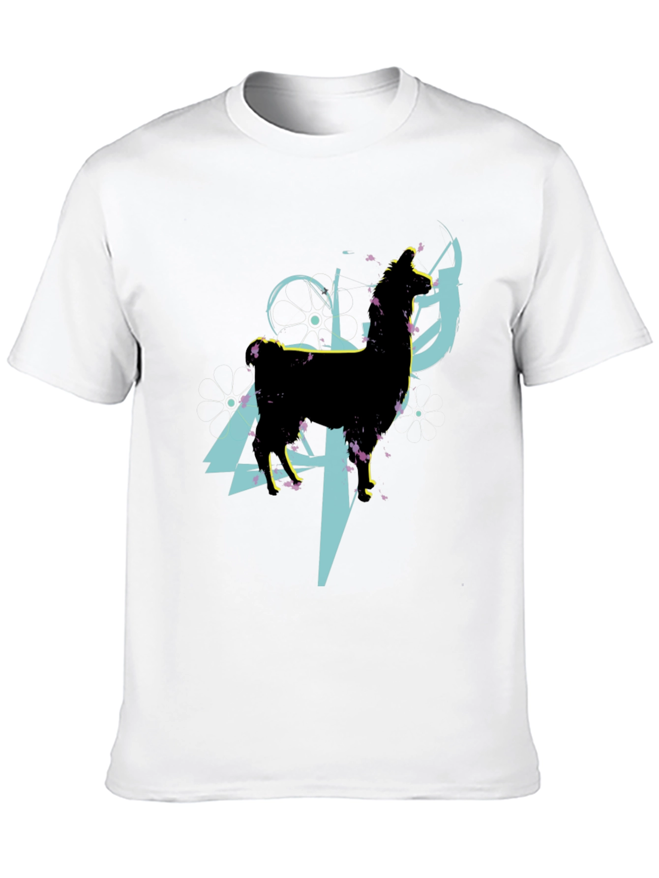 Llama Graphic Tee - Abstract Design