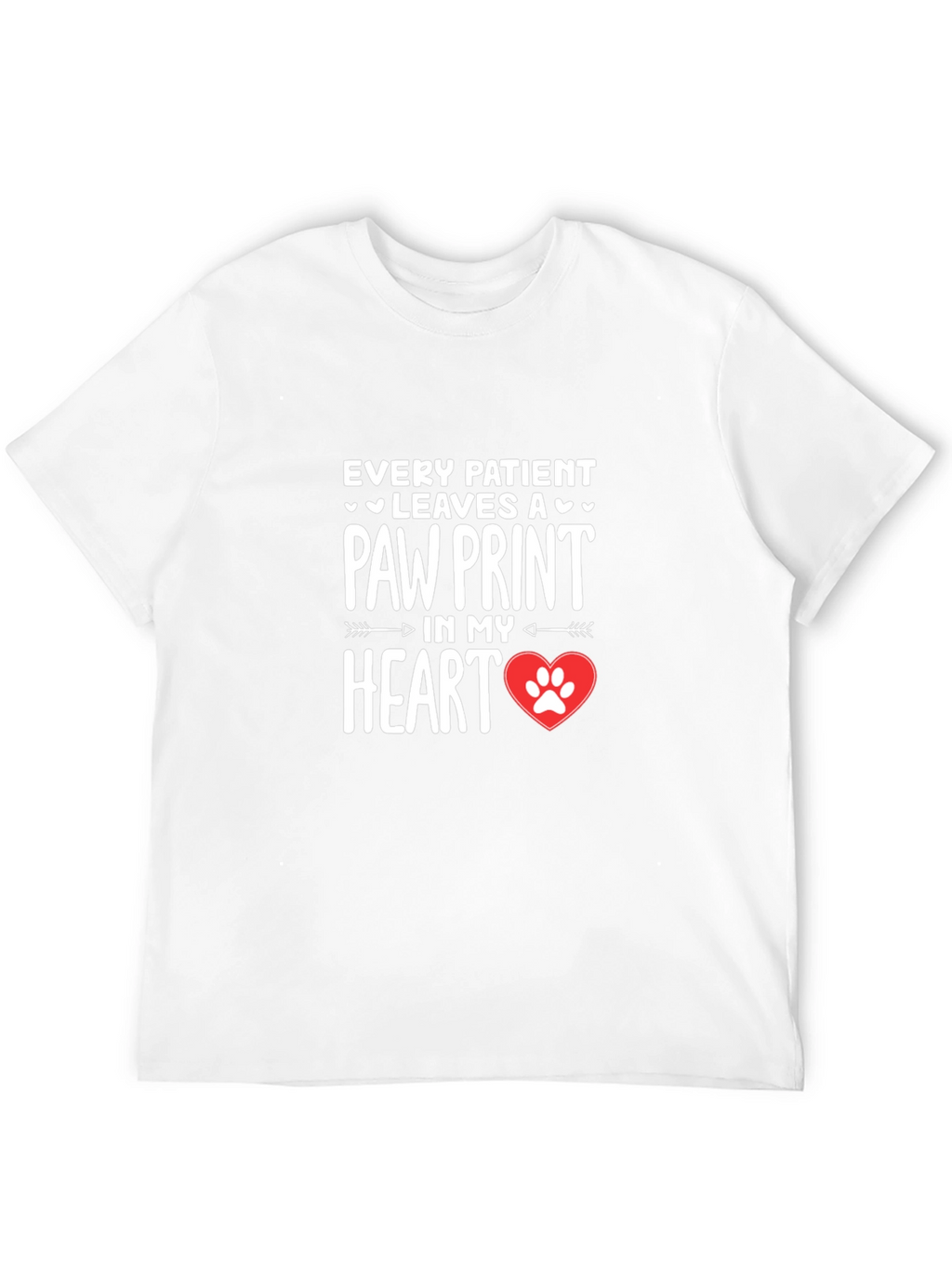 Paw Print Heart T-Shirt - Vet Love
