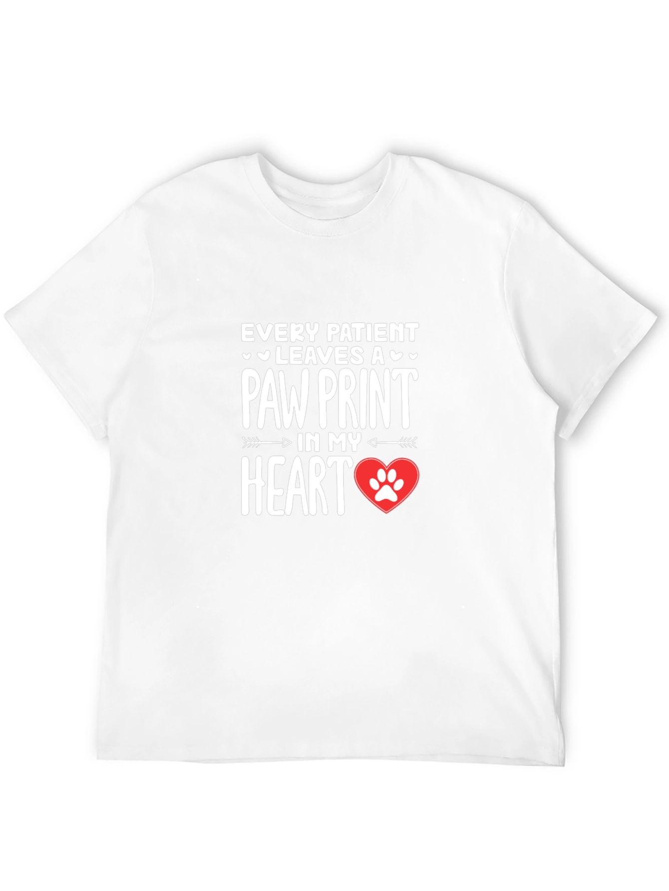 Paw Print Heart T-Shirt - Vet Love