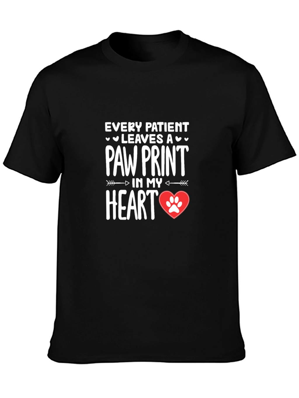 Paw Print Heart T-Shirt - Vet Love