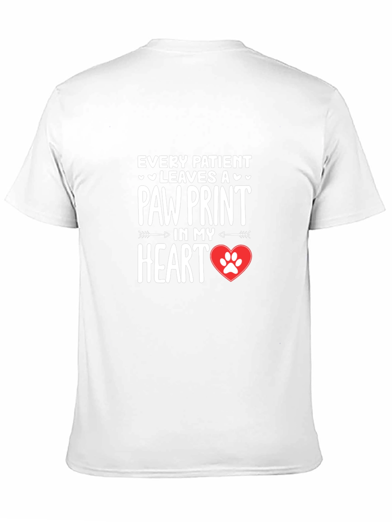 Paw Print Heart T-Shirt - Vet Love