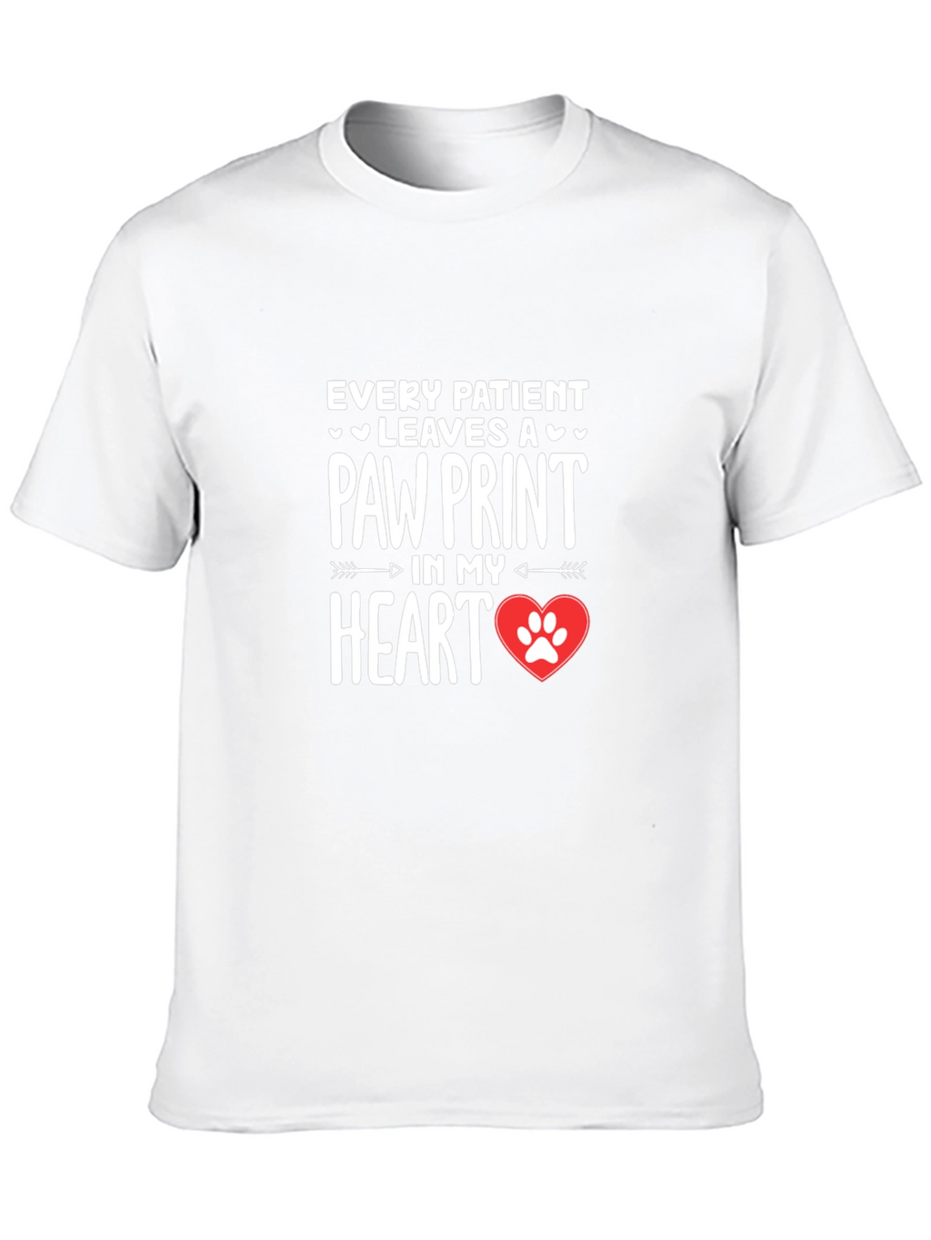 Paw Print Heart T-Shirt - Vet Love