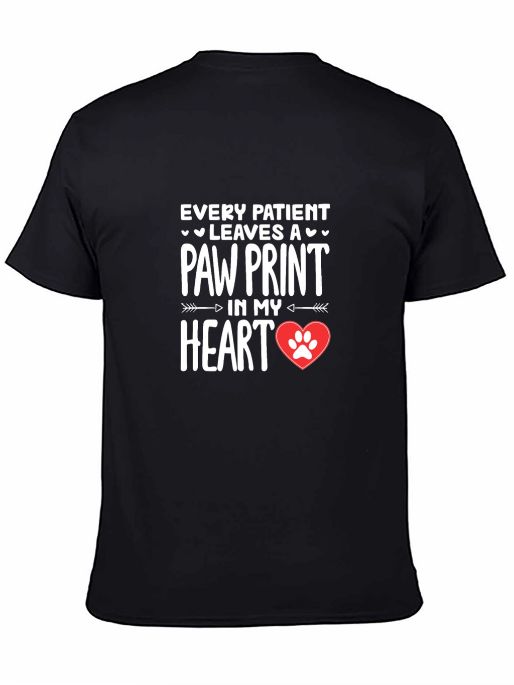 Paw Print Heart T-Shirt - Vet Love