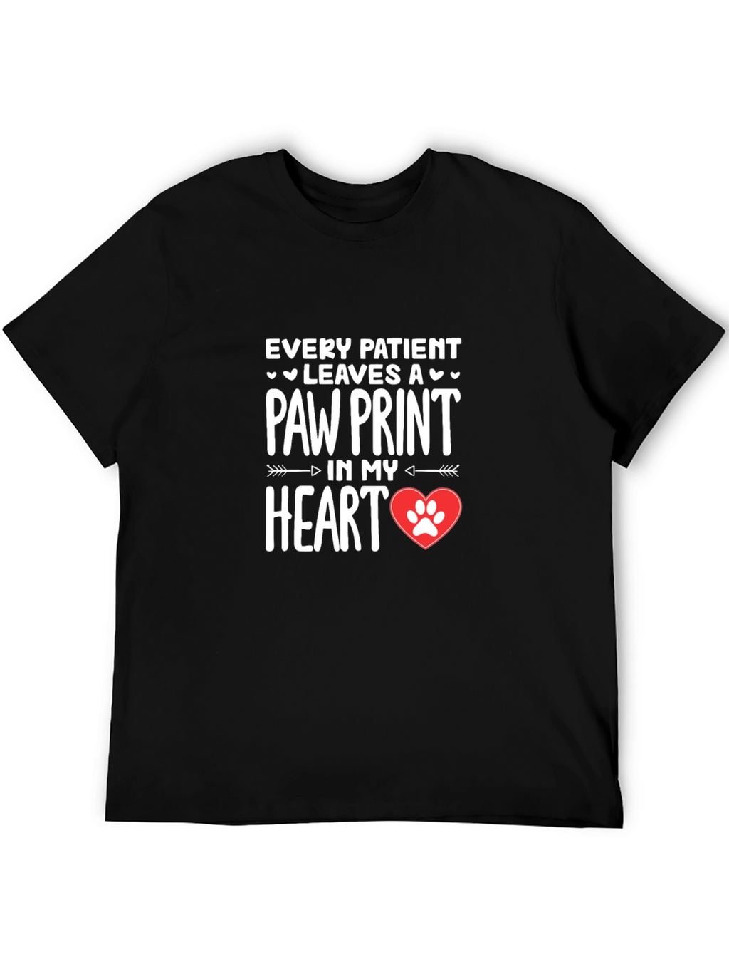 Paw Print Heart T-Shirt - Vet Love