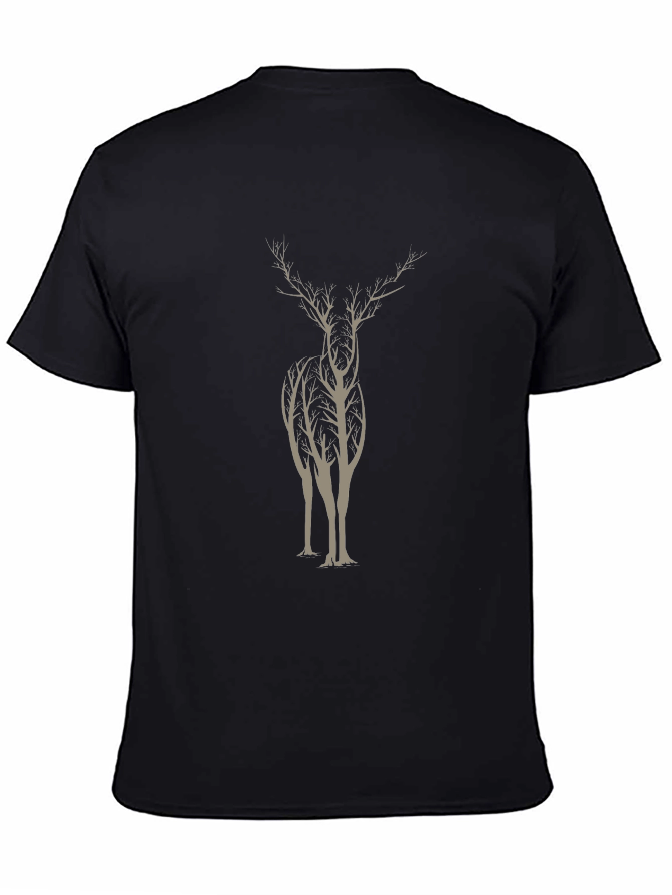 Nature Deer Graphic Tee - Stylish & Unique Black T-Shirt