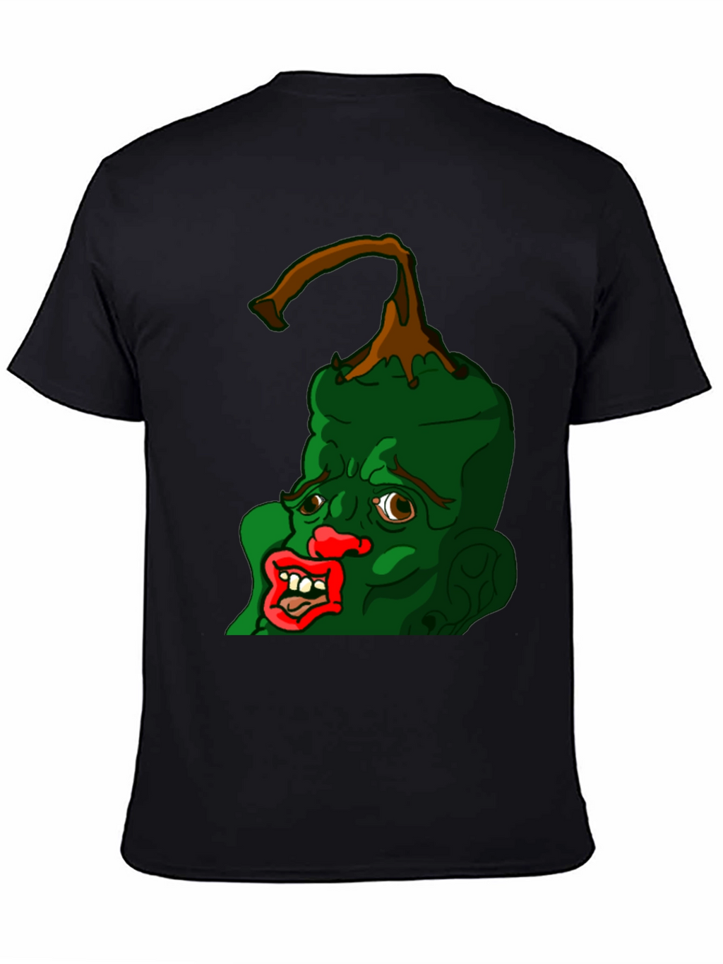 Grotesque Pepper Head Black T-Shirt