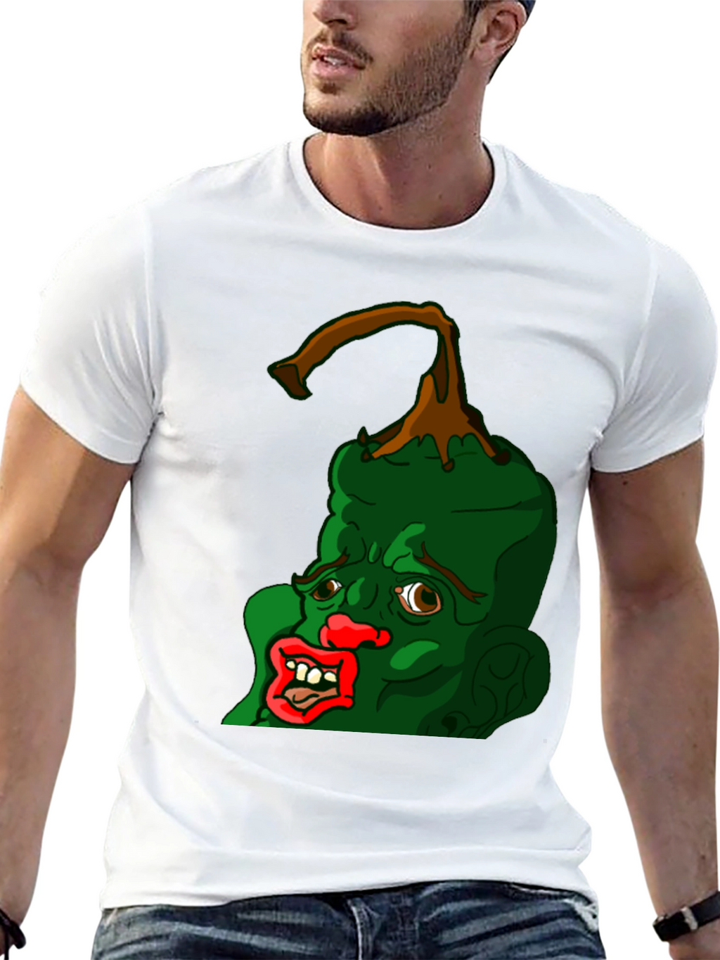 Grotesque Pepper Head Black T-Shirt