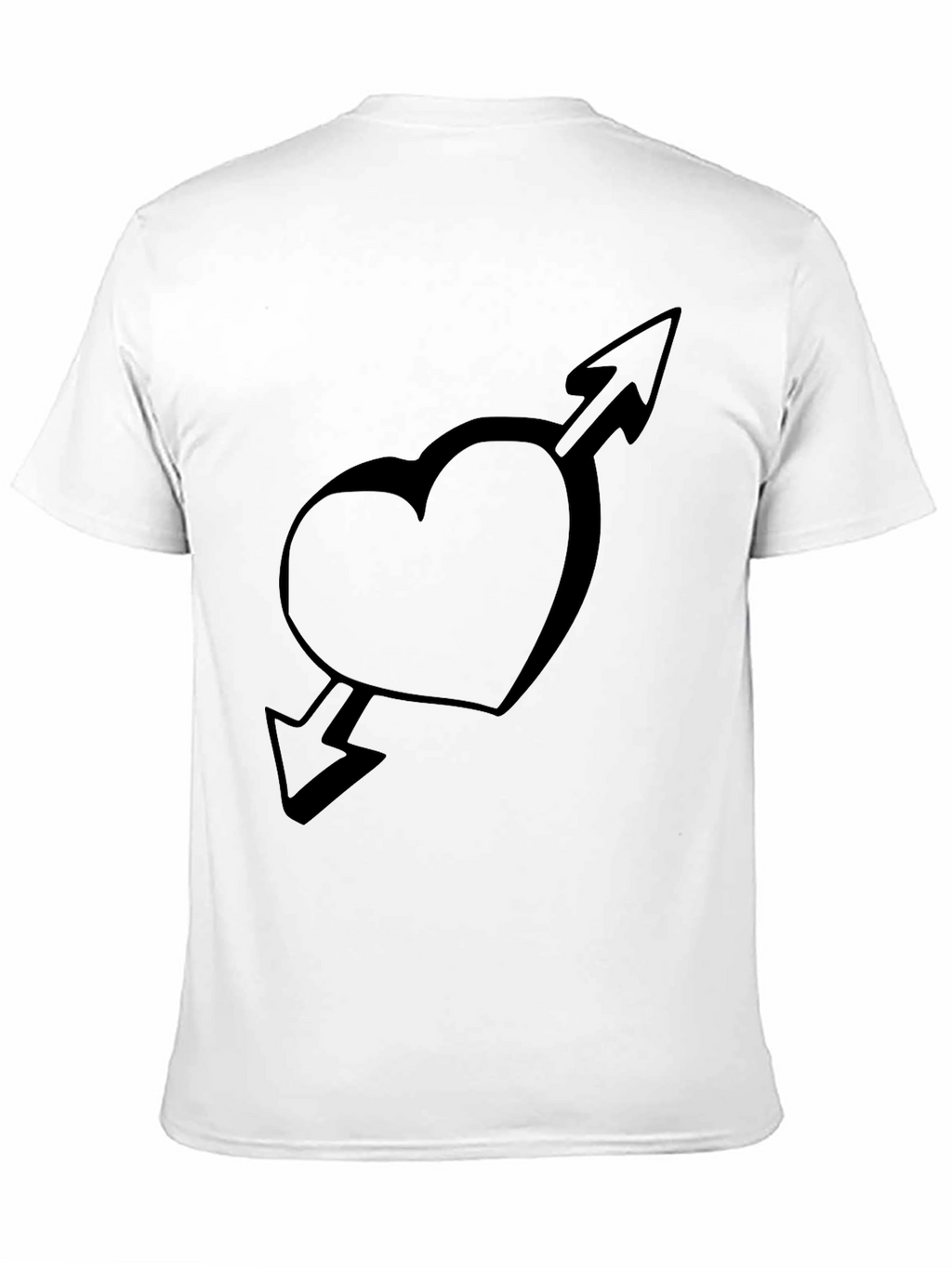 Heart and Arrow Graphic Black T-Shirt