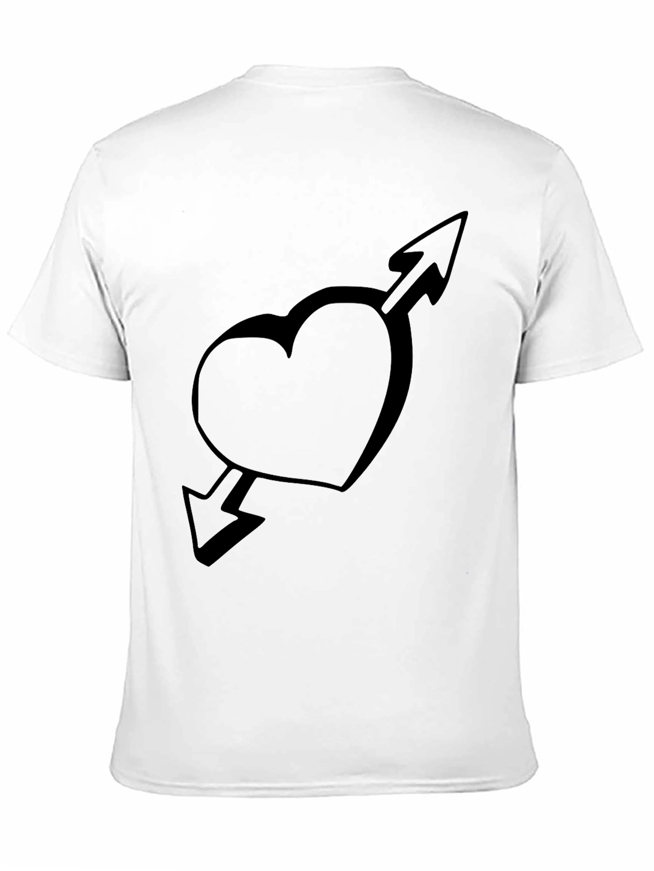 Heart and Arrow Graphic Black T-Shirt