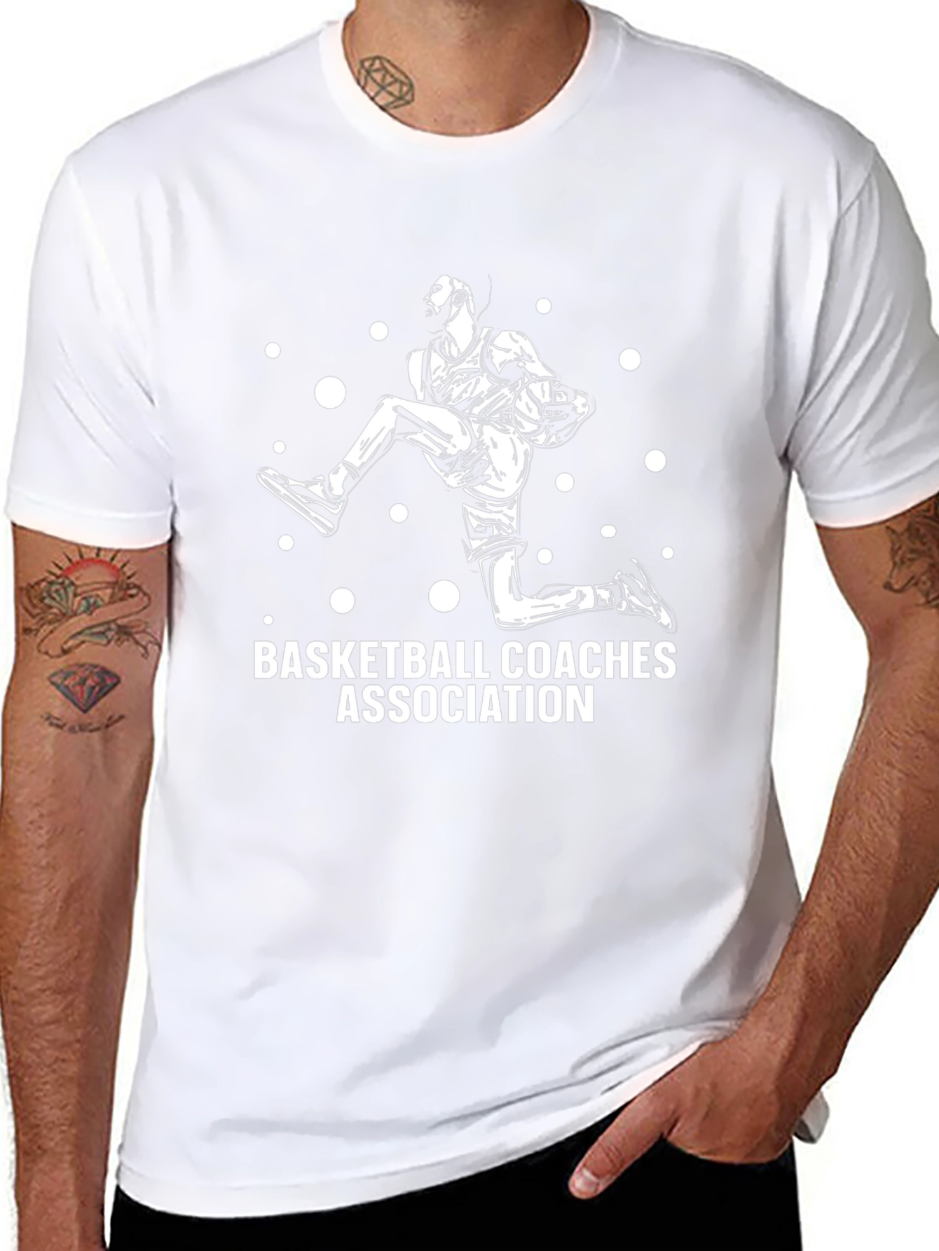 Basketball Coaches Association T-Shirt - Black Graphic Tee