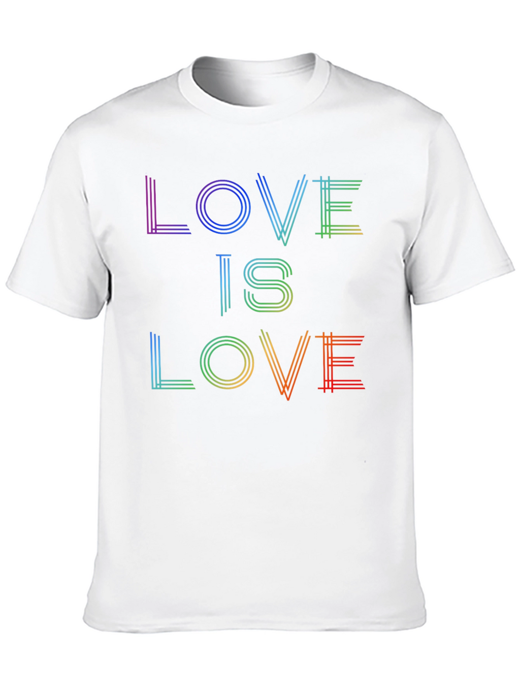 Love is Love Rainbow Graphic Tee - Black