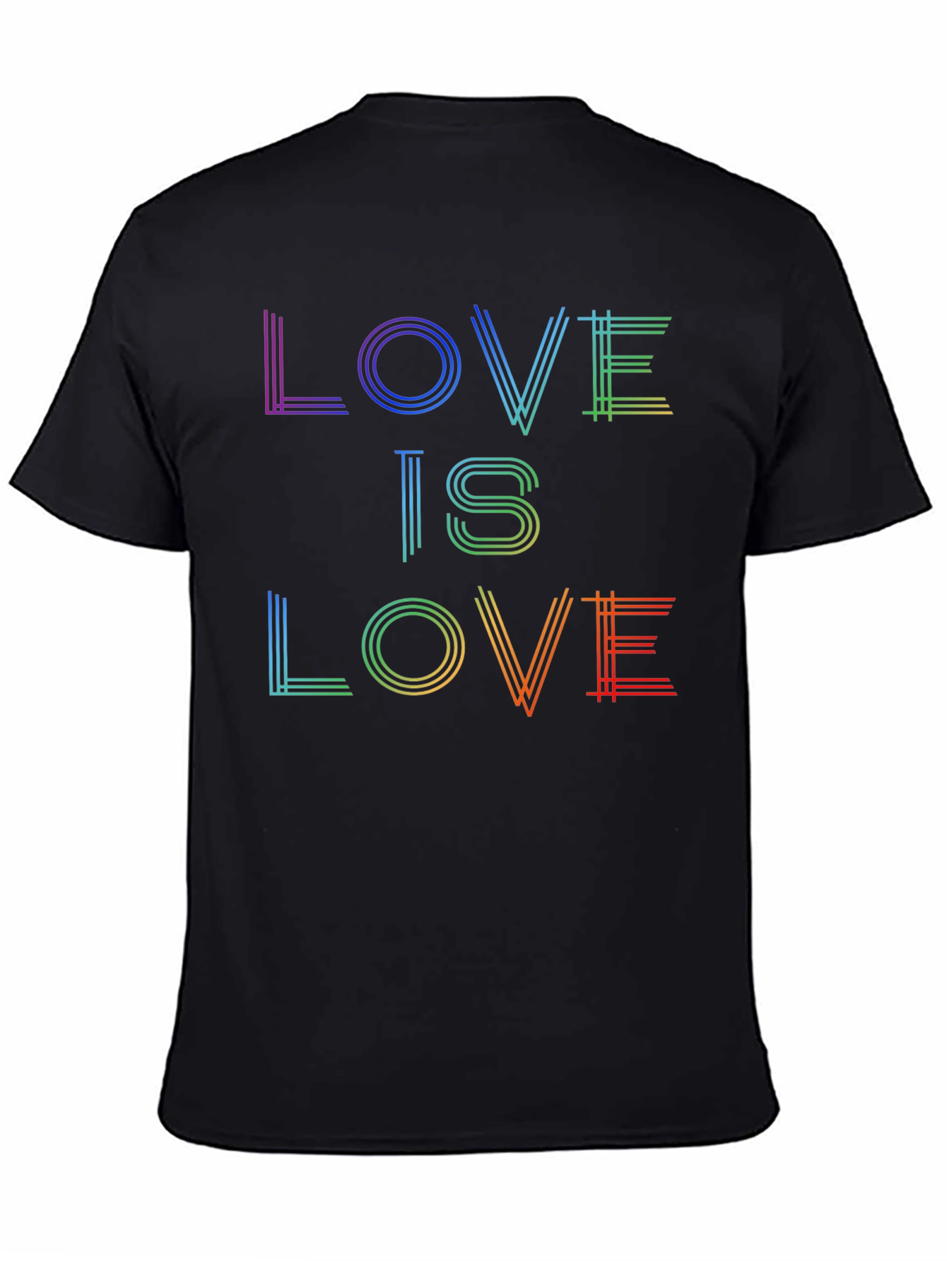Love is Love Rainbow Graphic Tee - Black