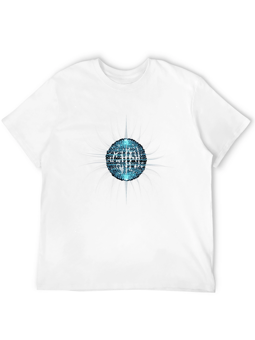 Abstract Sphere Graphic Tee - Black Cotton T-Shirt