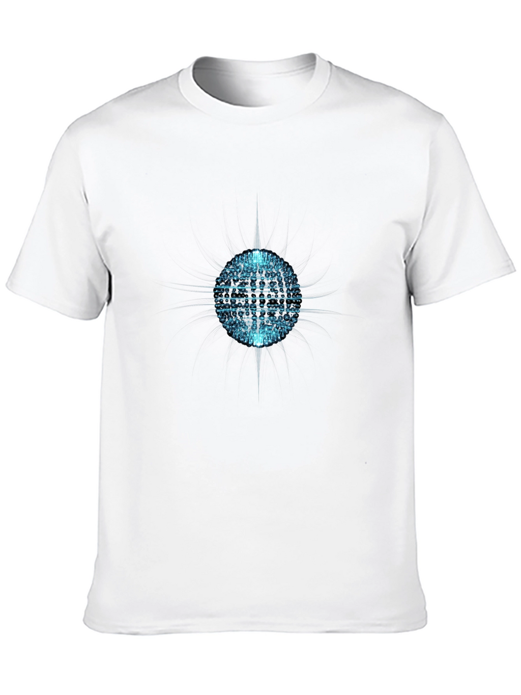 Abstract Sphere Graphic Tee - Black Cotton T-Shirt
