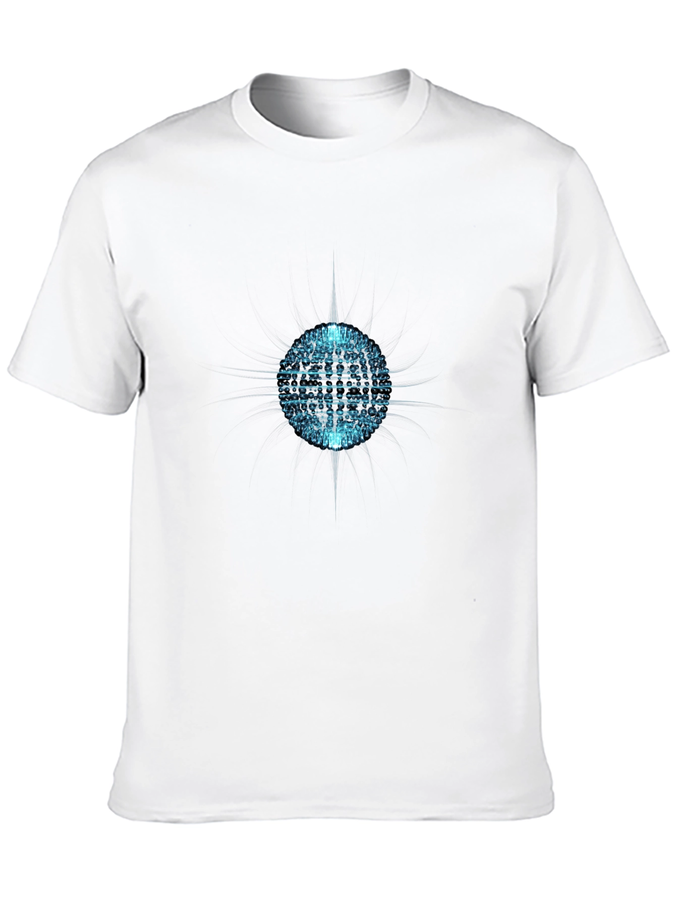 Abstract Sphere Graphic Tee - Black Cotton T-Shirt