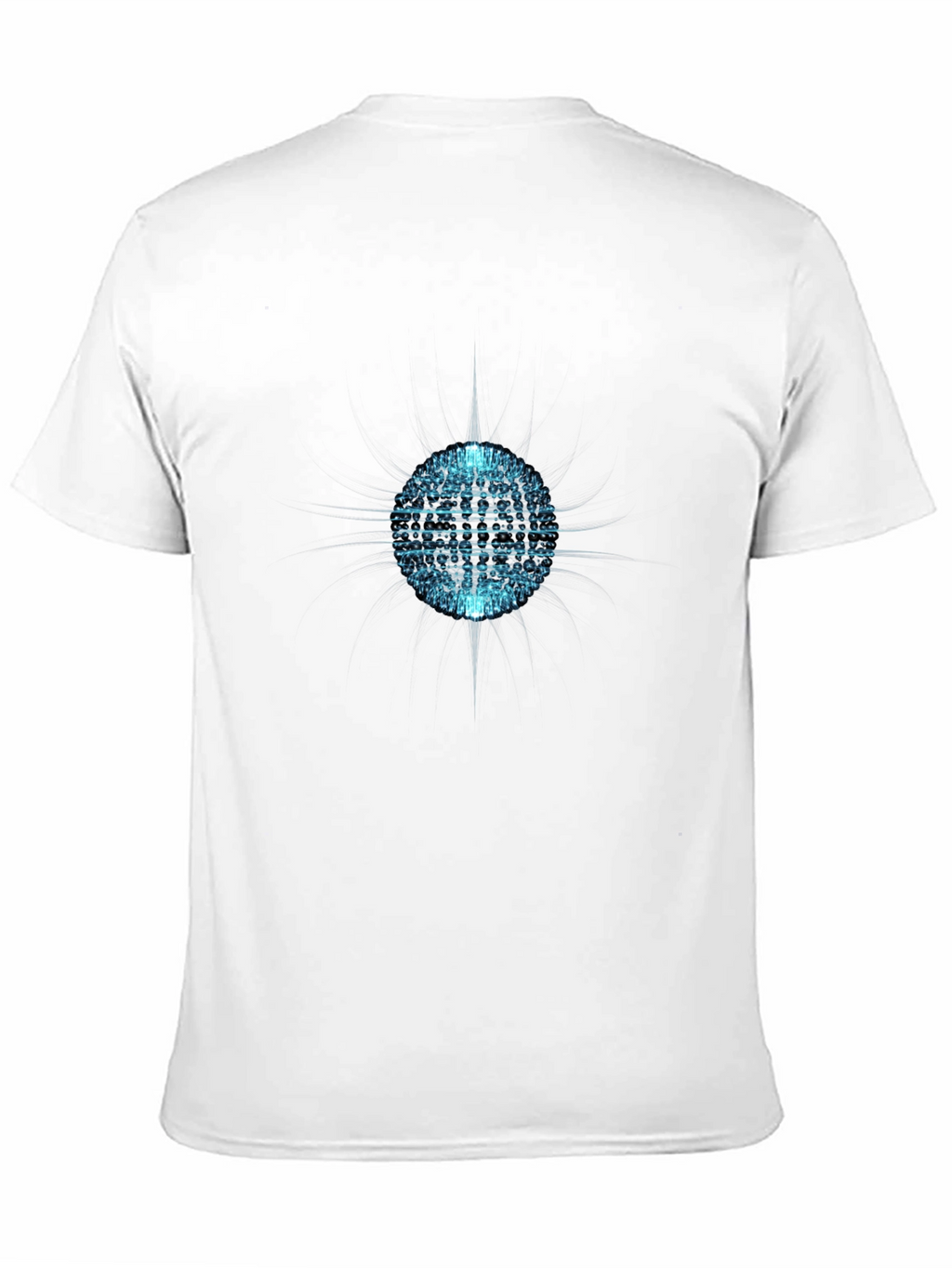 Abstract Sphere Graphic Tee - Black Cotton T-Shirt