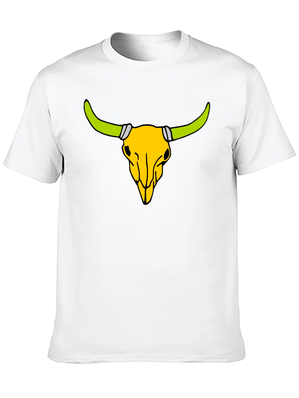 Bull Skull Graphic Tee - Black Cotton Comfort
