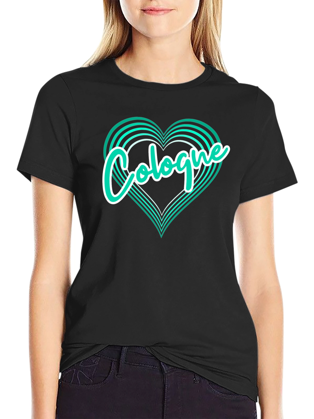 Cologne Love Heart Graphic T-Shirt