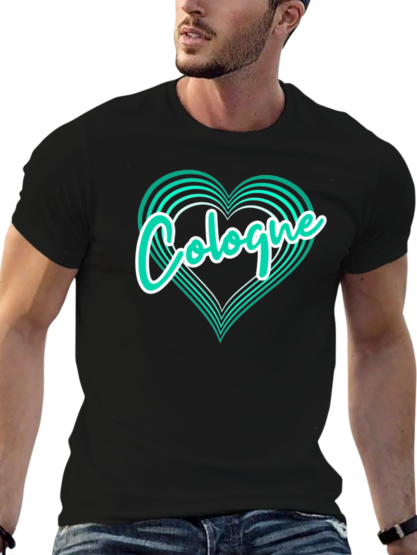Cologne Love Heart Graphic T-Shirt