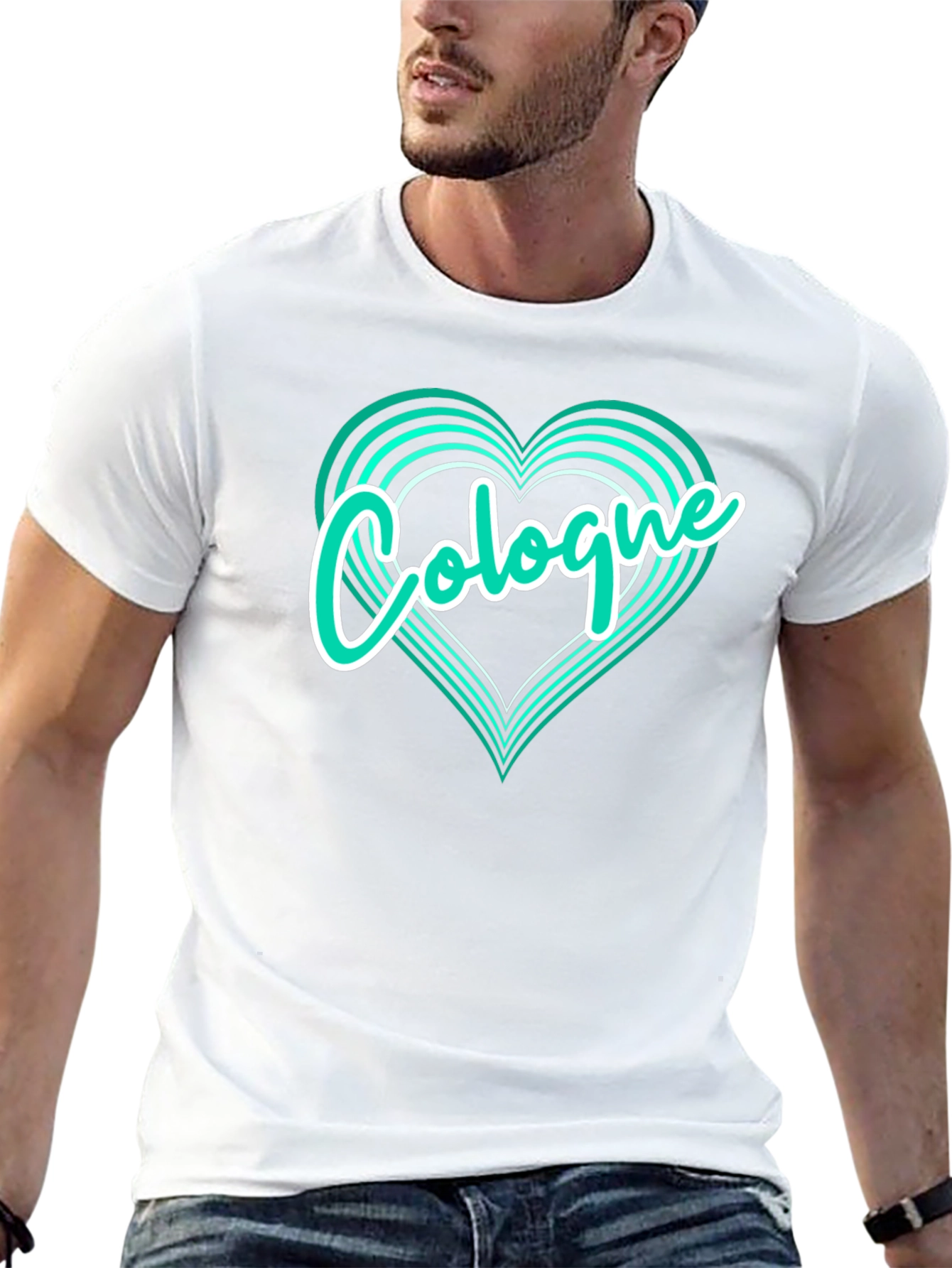 Cologne Love Heart Graphic T-Shirt