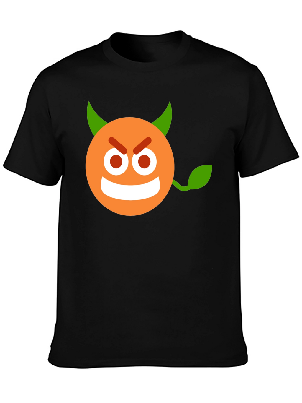 Devil Emoji Graphic Black T-Shirt