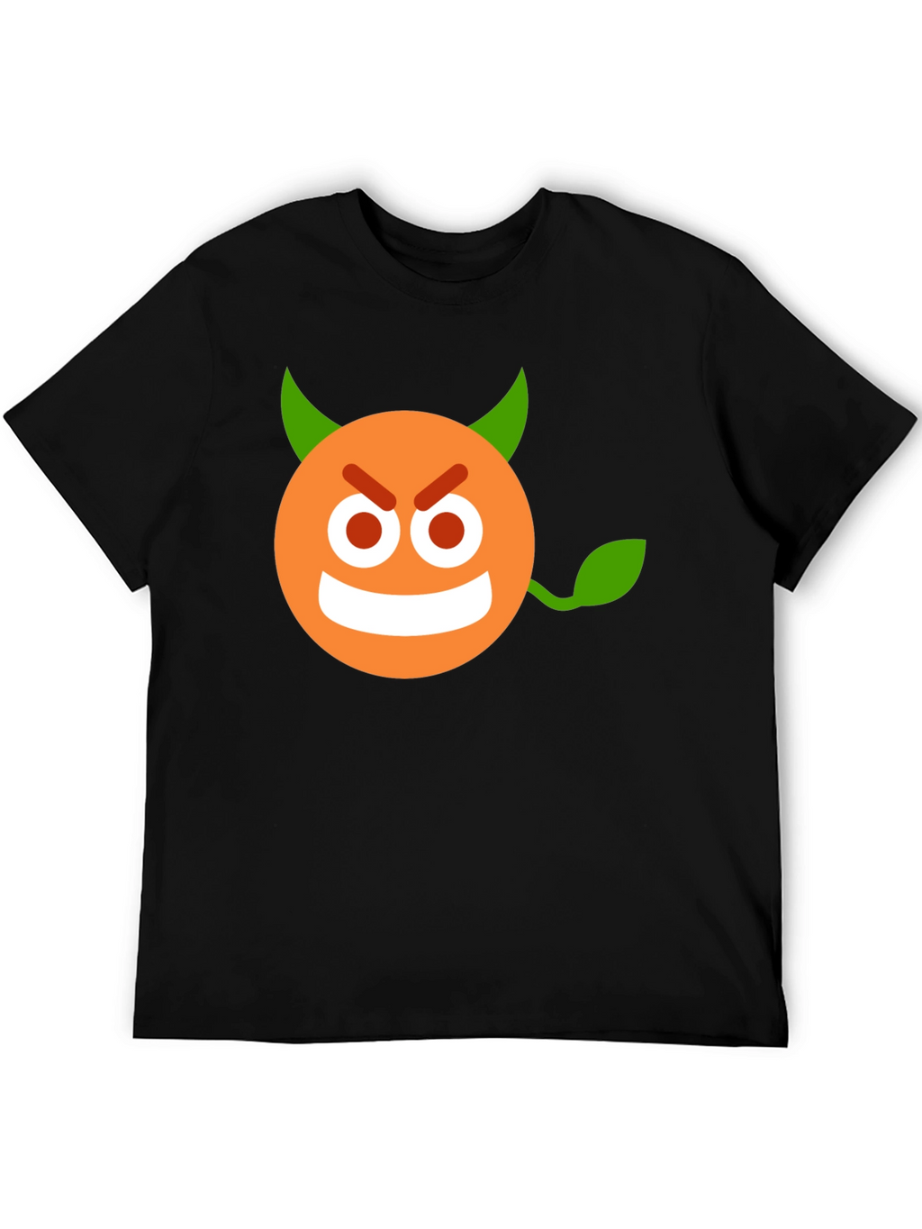 Devil Emoji Graphic Black T-Shirt