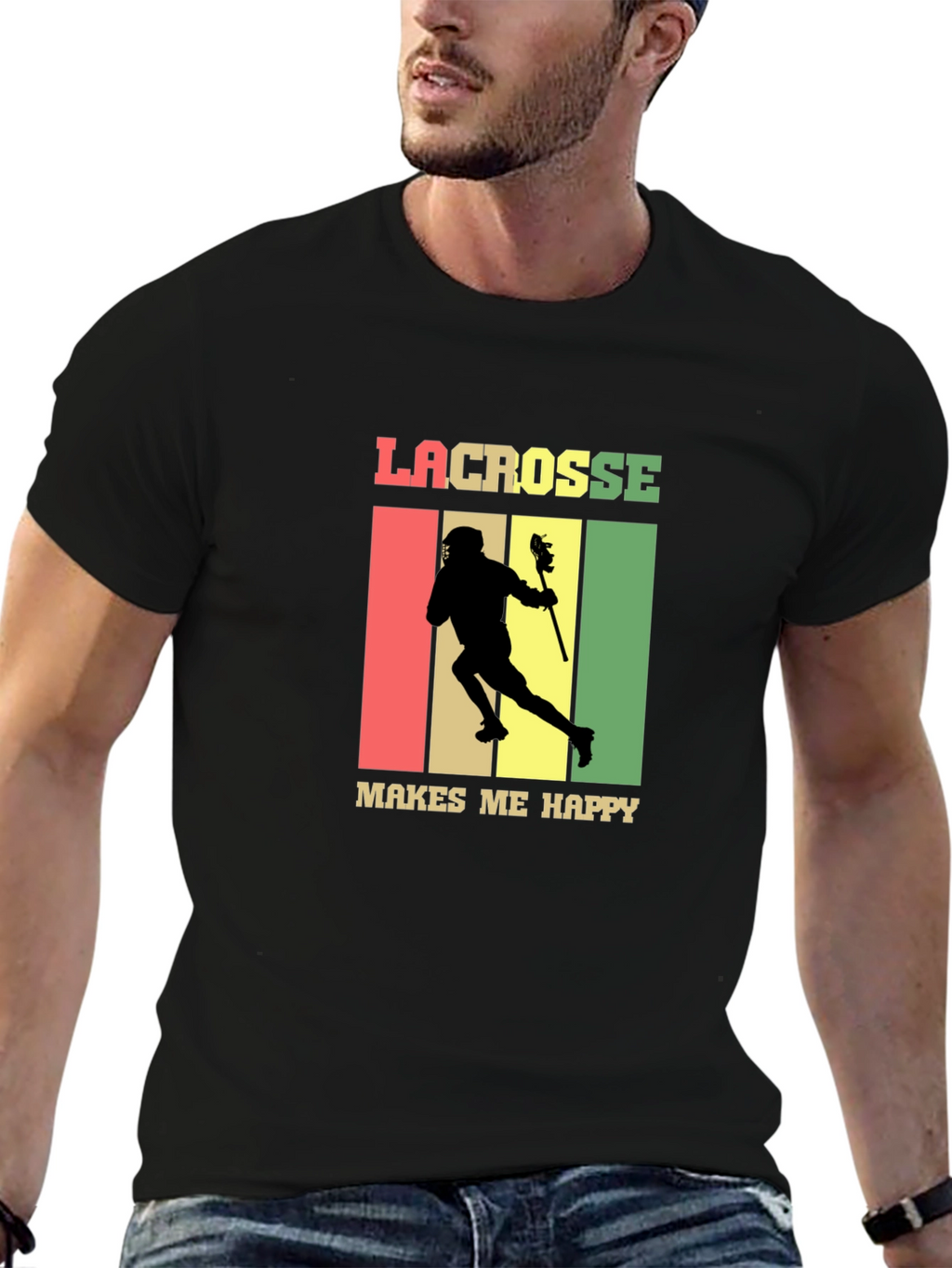 Lacrosse Makes Me Happy T-Shirt