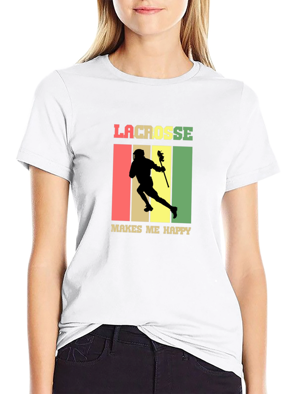 Lacrosse Makes Me Happy T-Shirt