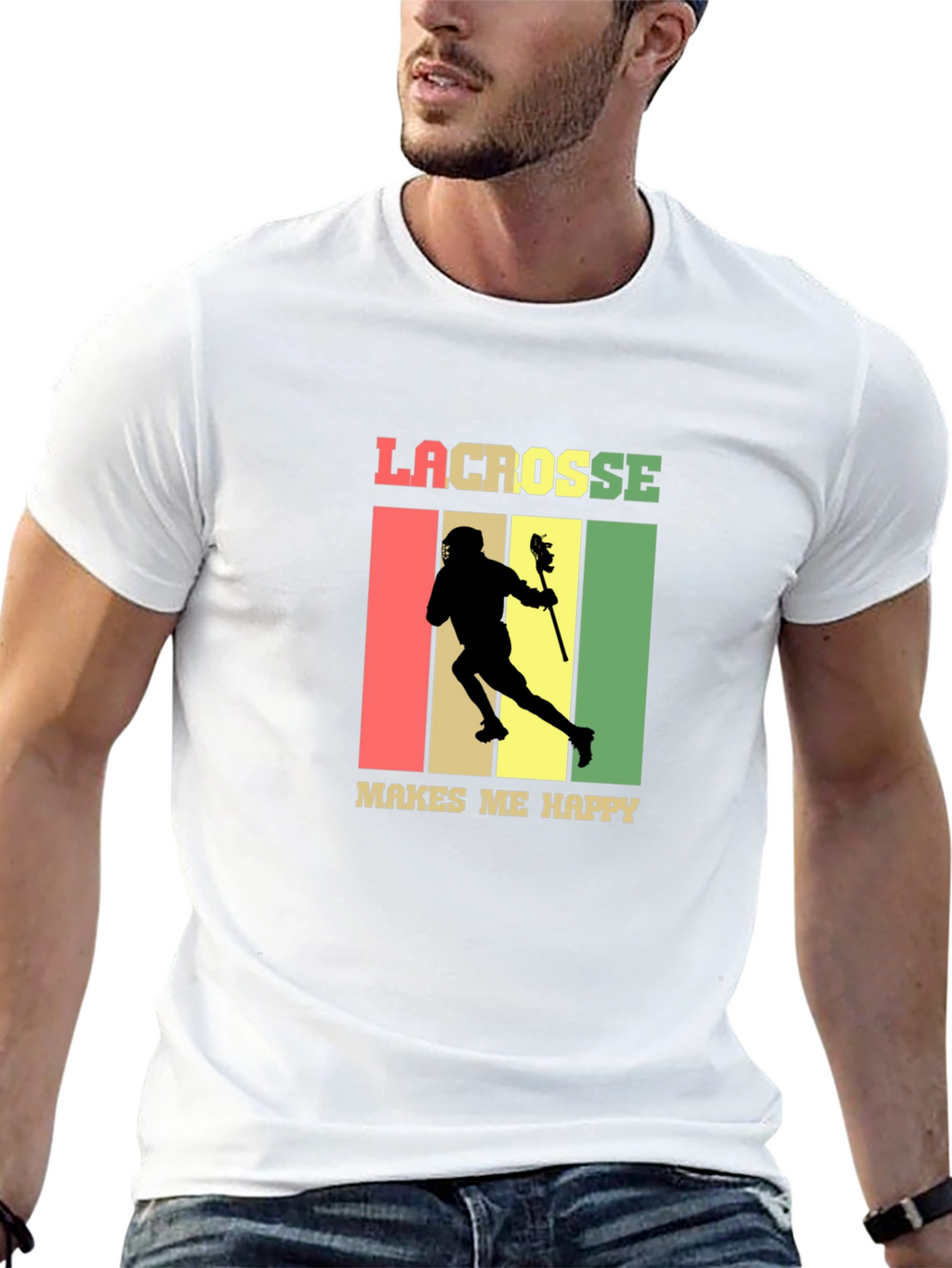 Lacrosse Makes Me Happy T-Shirt