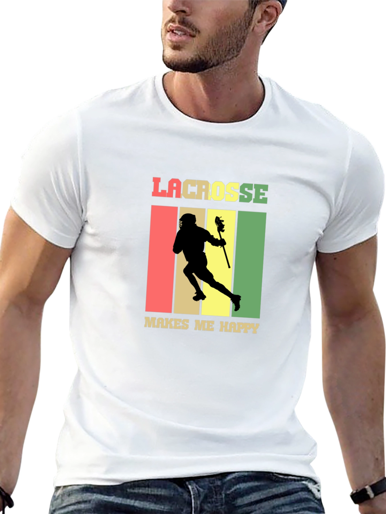 Lacrosse Makes Me Happy T-Shirt