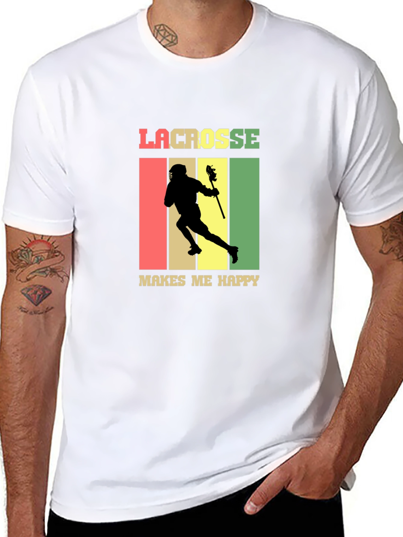 Lacrosse Makes Me Happy T-Shirt