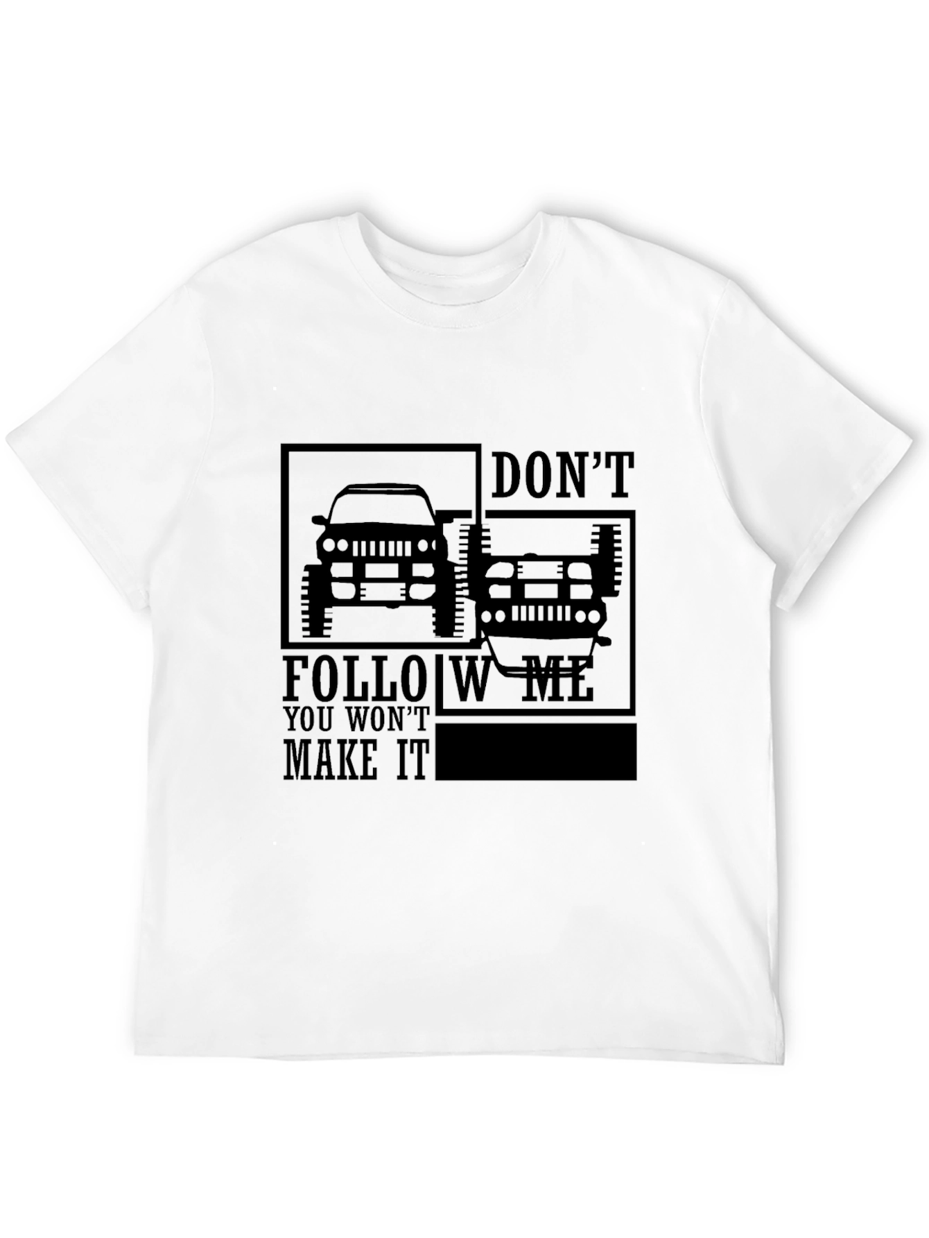 Dont Follow Me Black Graphic Tee