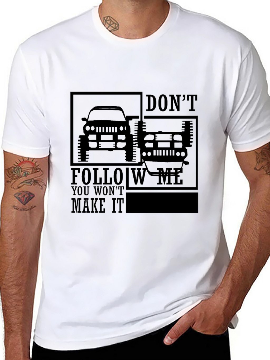 Dont Follow Me Black Graphic Tee