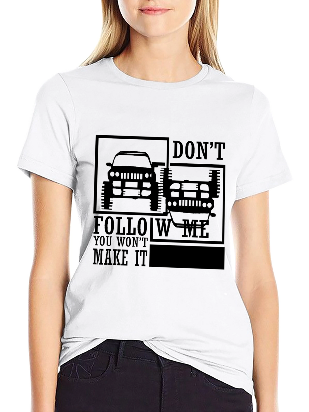 Dont Follow Me Black Graphic Tee