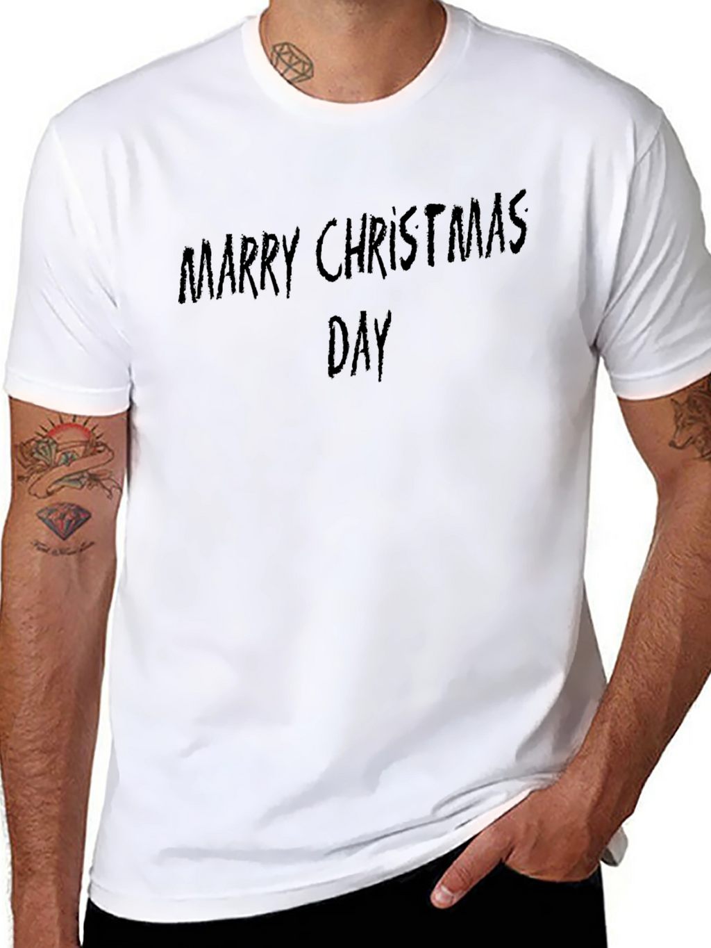 Marry Christmas Day Black T-Shirt
