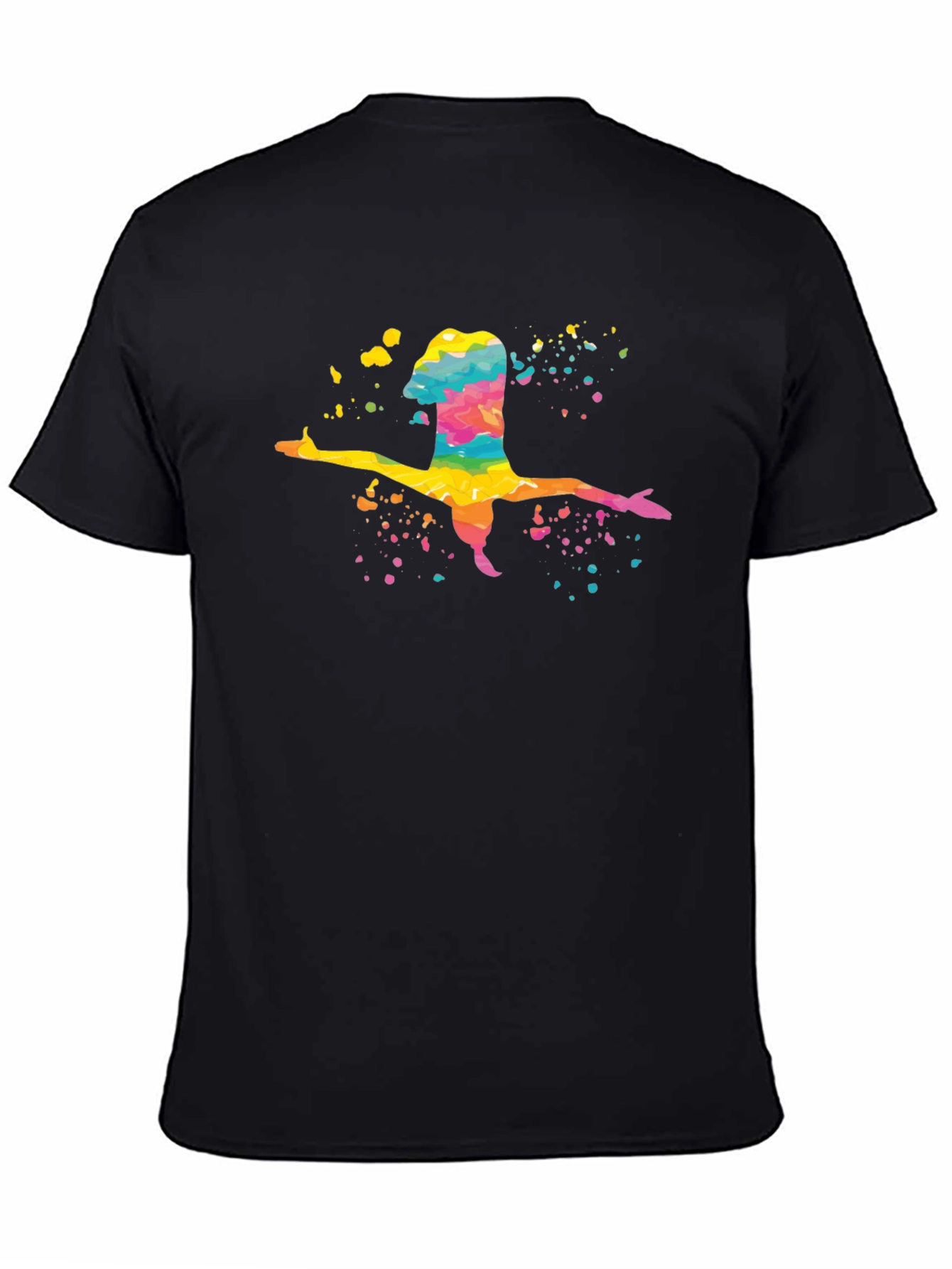 Rainbow Gymnast T-Shirt - Artistic Watercolor Design