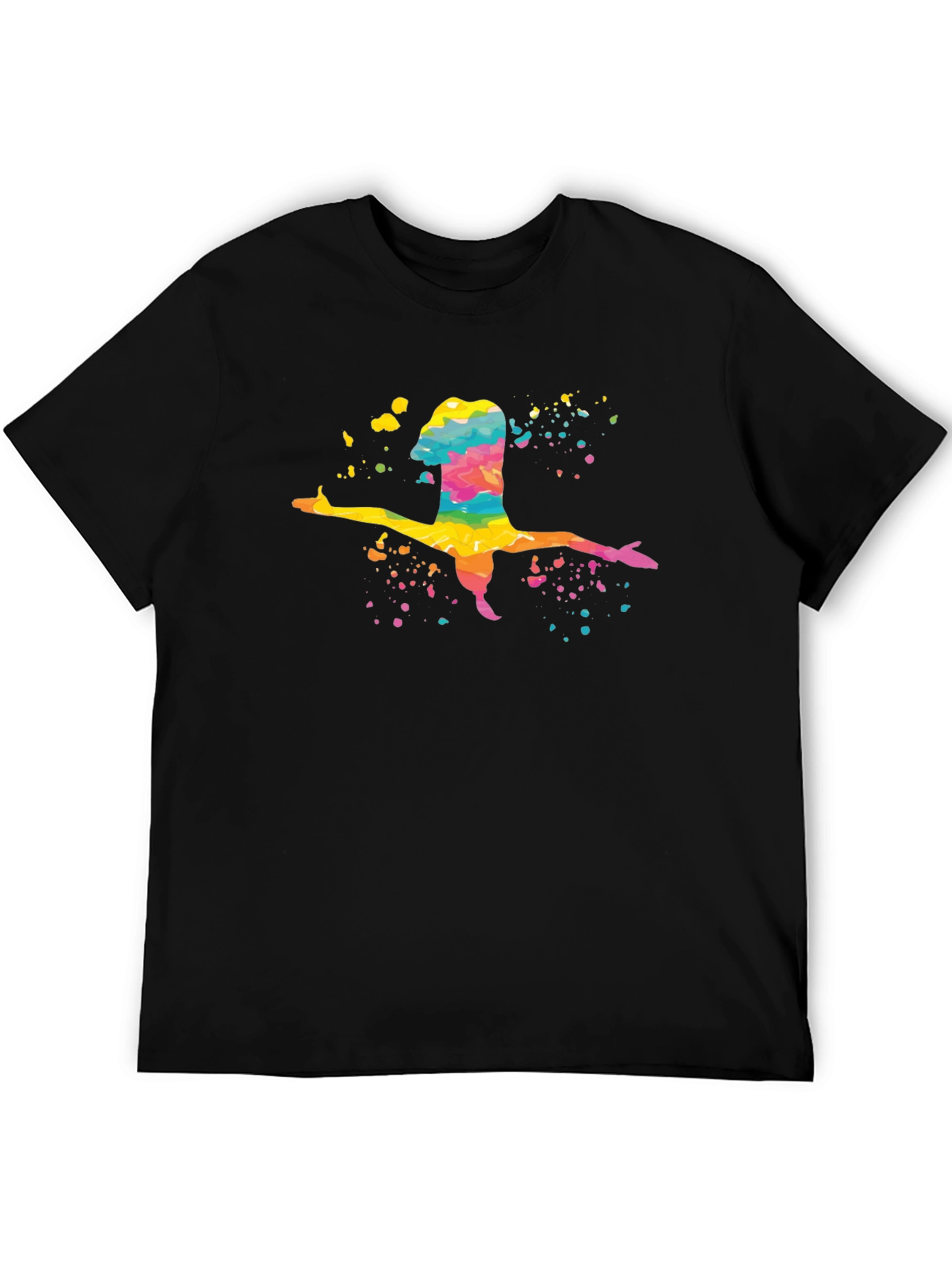 Rainbow Gymnast T-Shirt - Artistic Watercolor Design