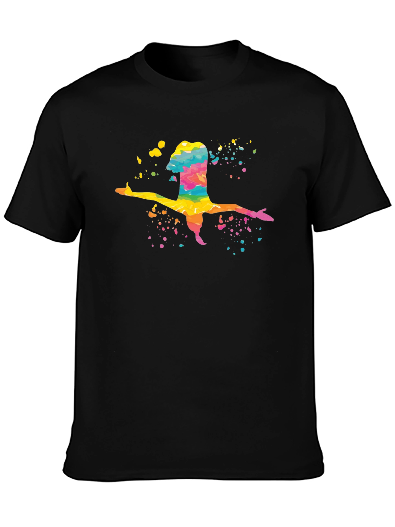 Rainbow Gymnast T-Shirt - Artistic Watercolor Design