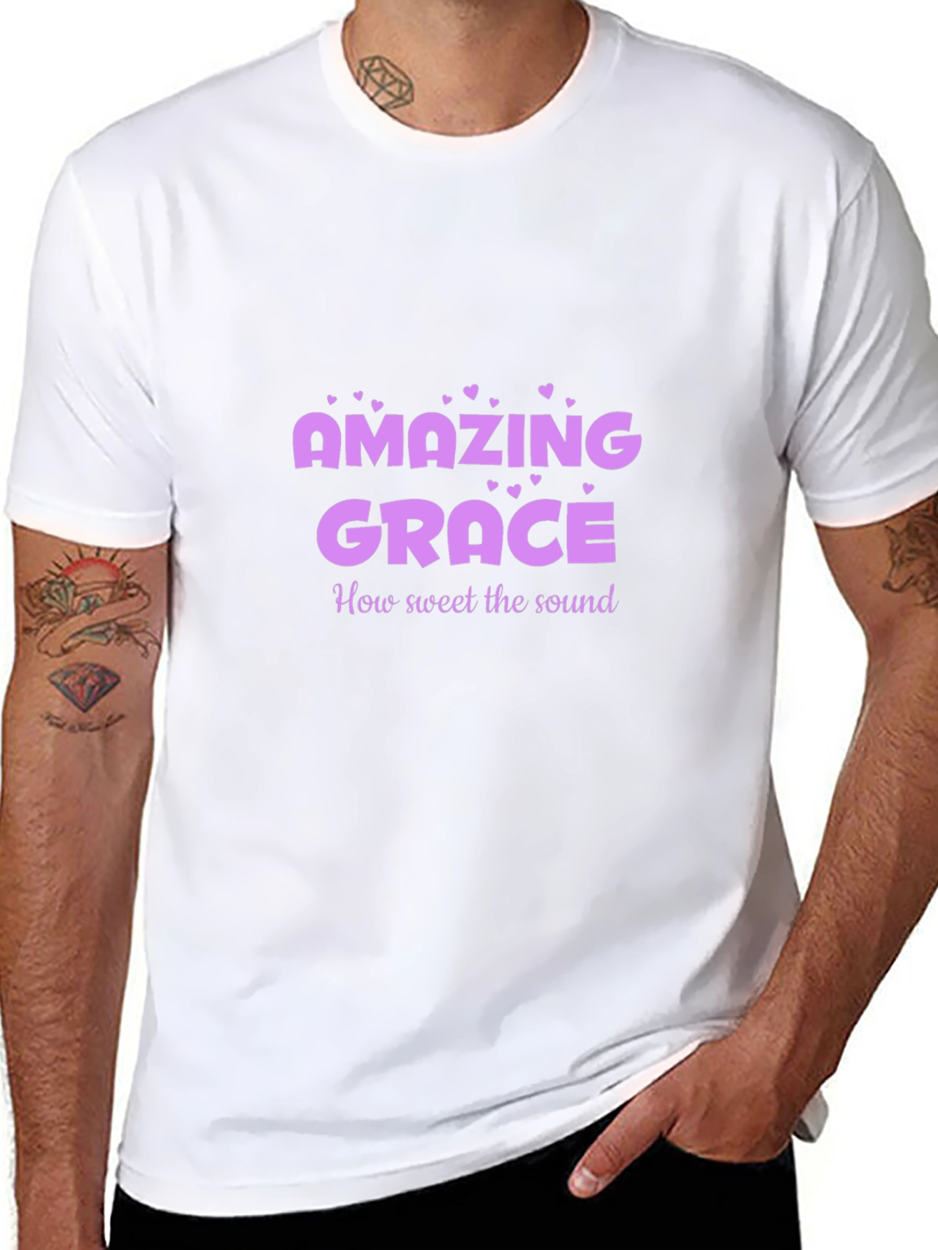 Amazing Grace Tee - Black Christian T-Shirt for Men