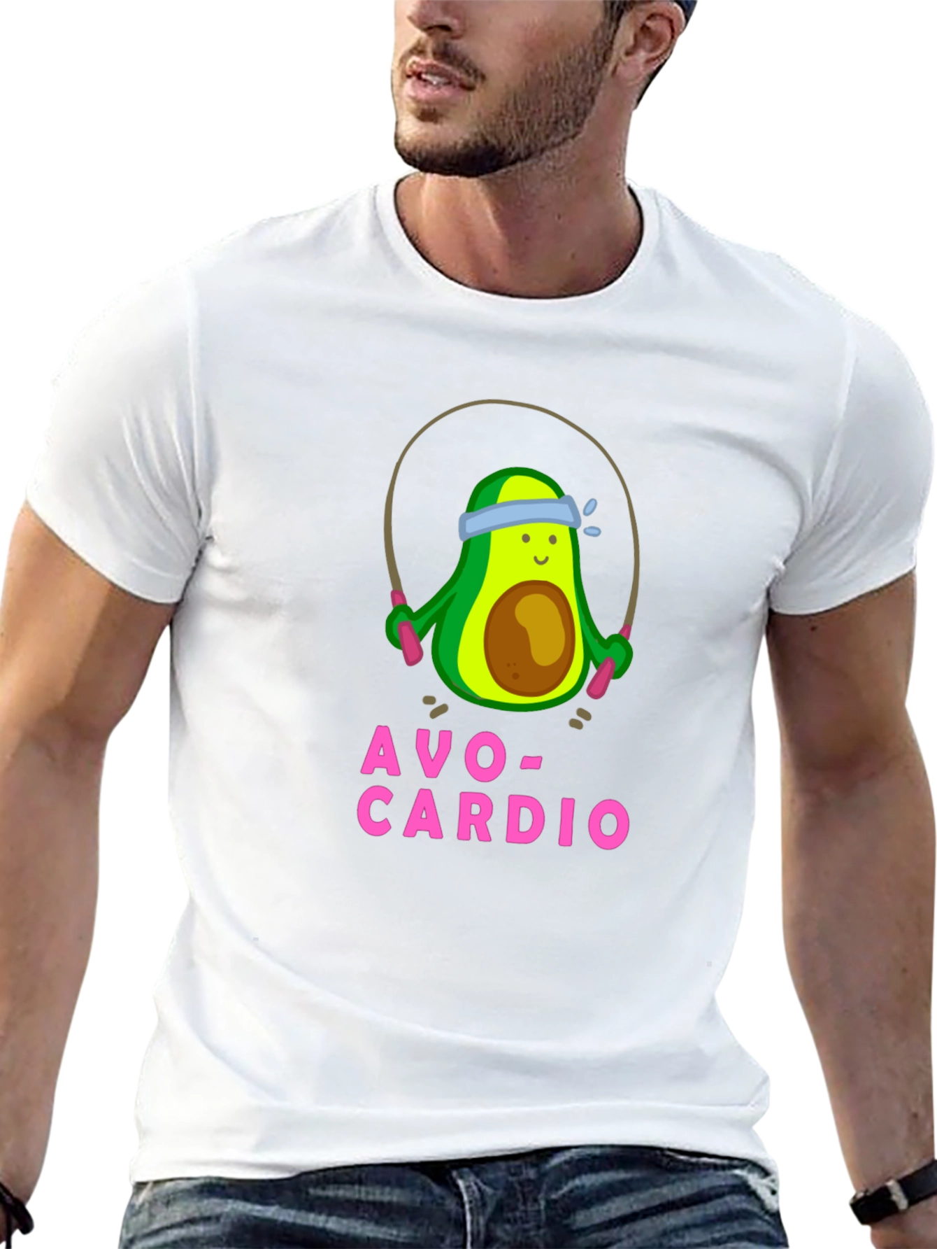 Avo-Cardio Funny Avocado Workout T-Shirt