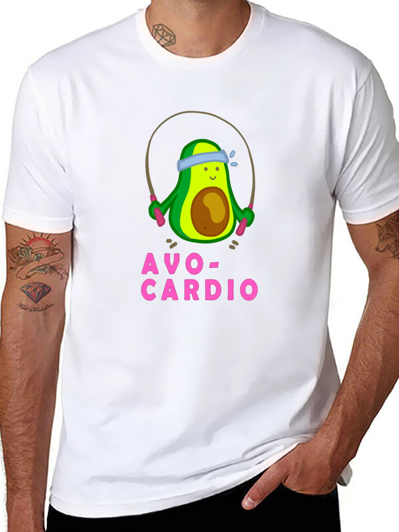 Avo-Cardio Funny Avocado Workout T-Shirt