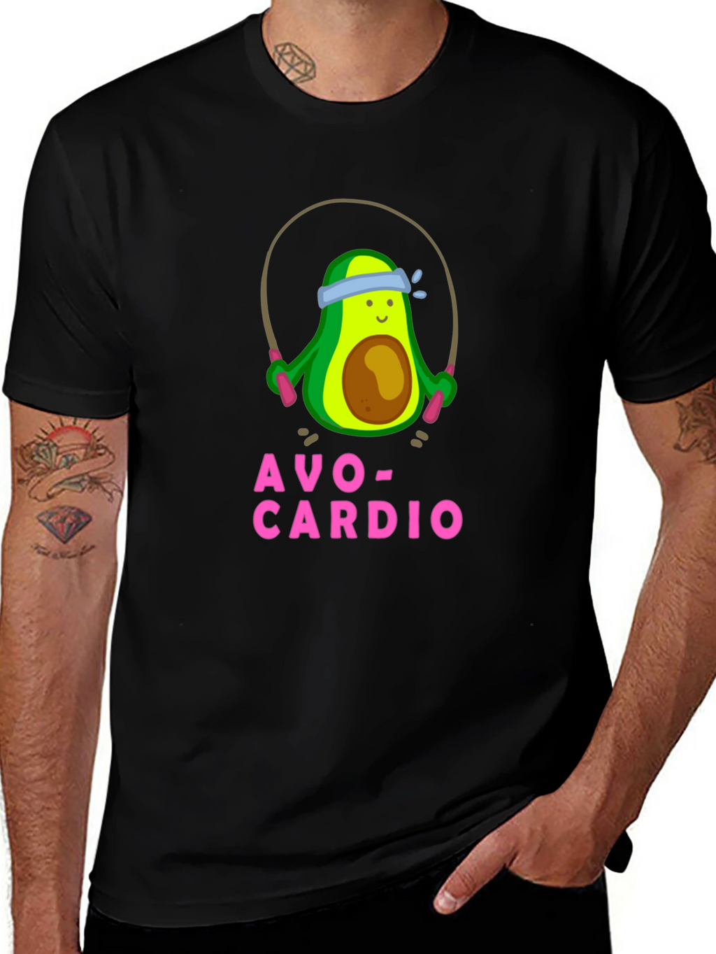 Avo-Cardio Funny Avocado Workout T-Shirt