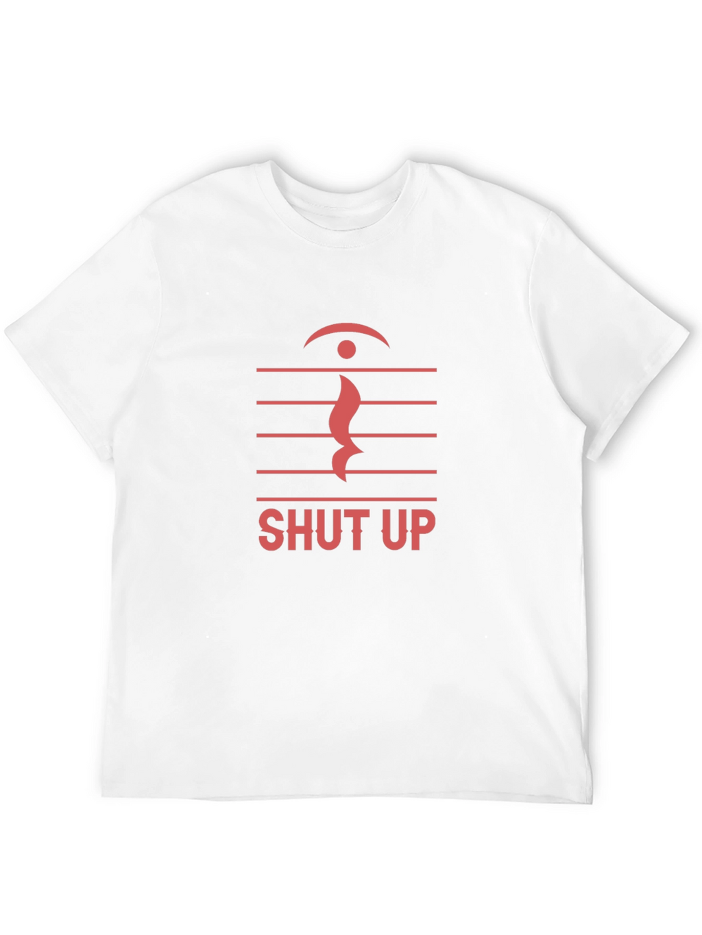 Shut Up Music Note Graphic T-Shirt