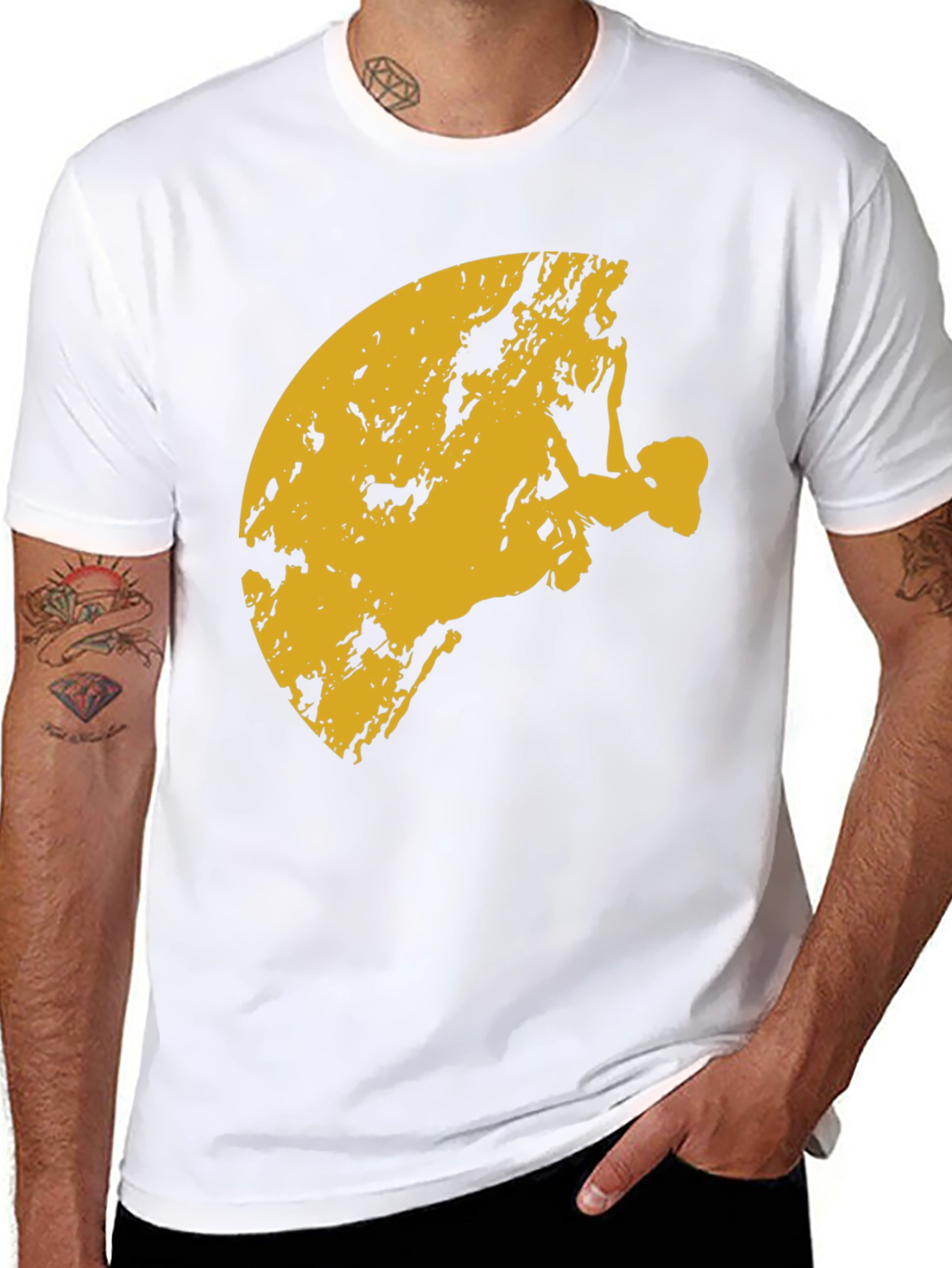 Climbing Silhouette Graphic Tee - Black